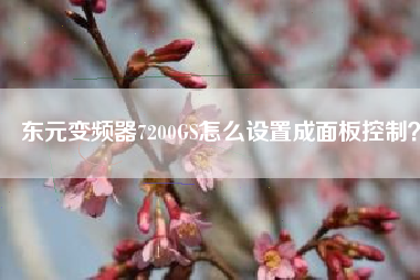 東元變頻器7200GS怎么設置成面板控制？