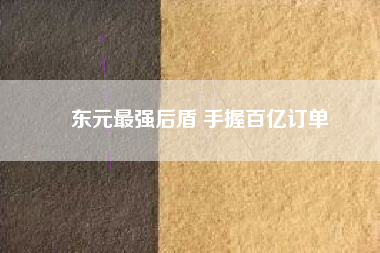 東元最強后盾 手握百億訂單