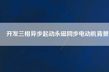 開發三相異步起動永磁同步電動機背景